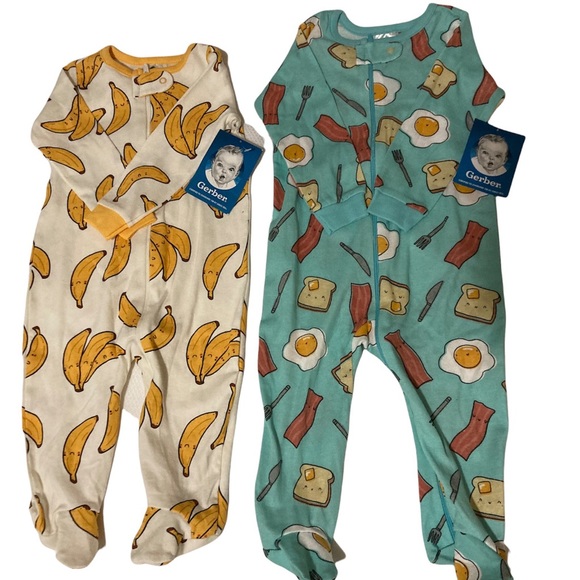 Gerber Other - NWT cute pajama jumpsuit for baby size 3 6 9 months unisex zip closure